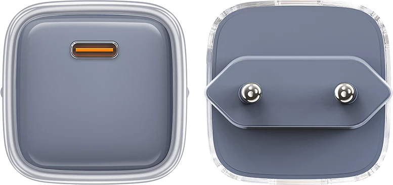 Zidni polnilnik 30W USB-C z LED zaslonom Acefast A53, siv