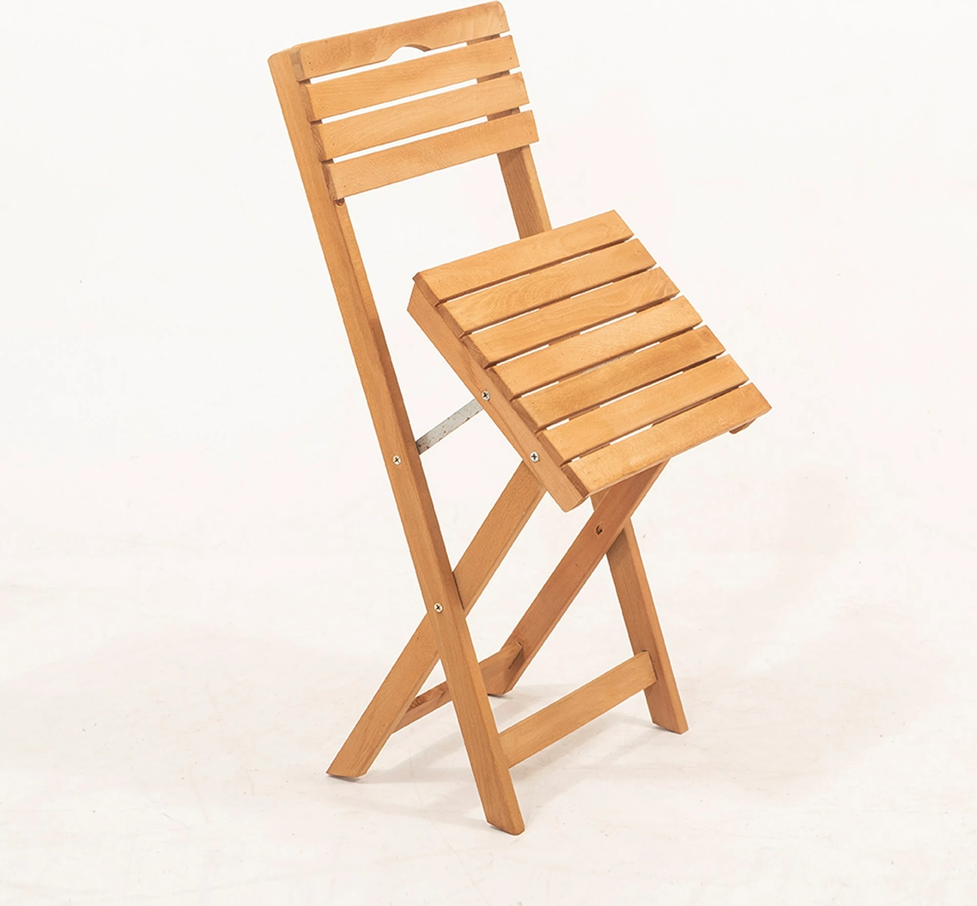 Komplet mize s stoli za teraso, 3-delni, jesen, naravno/krem, Hanah Home My001A