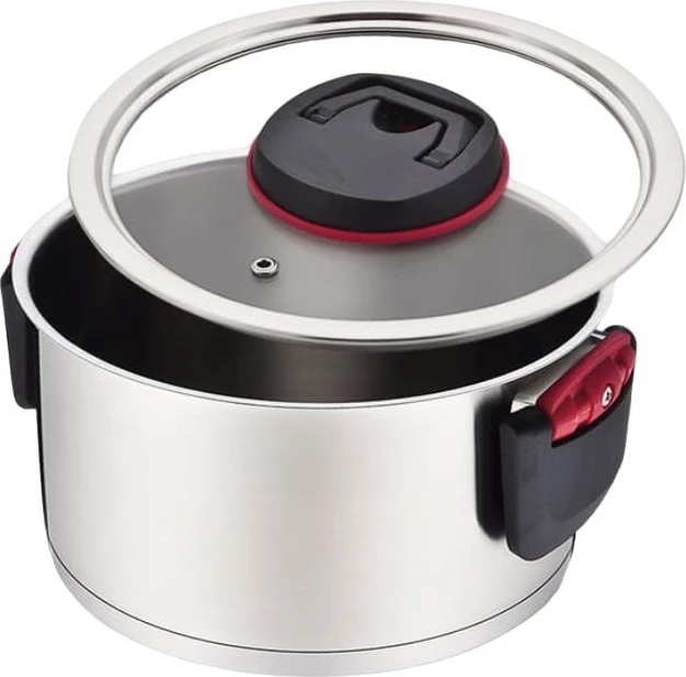 Lonec z zložljivimi ročaji, 4,2 L, nerjaveče jeklo, srebrn, Feel-Maestro MR-3530-22