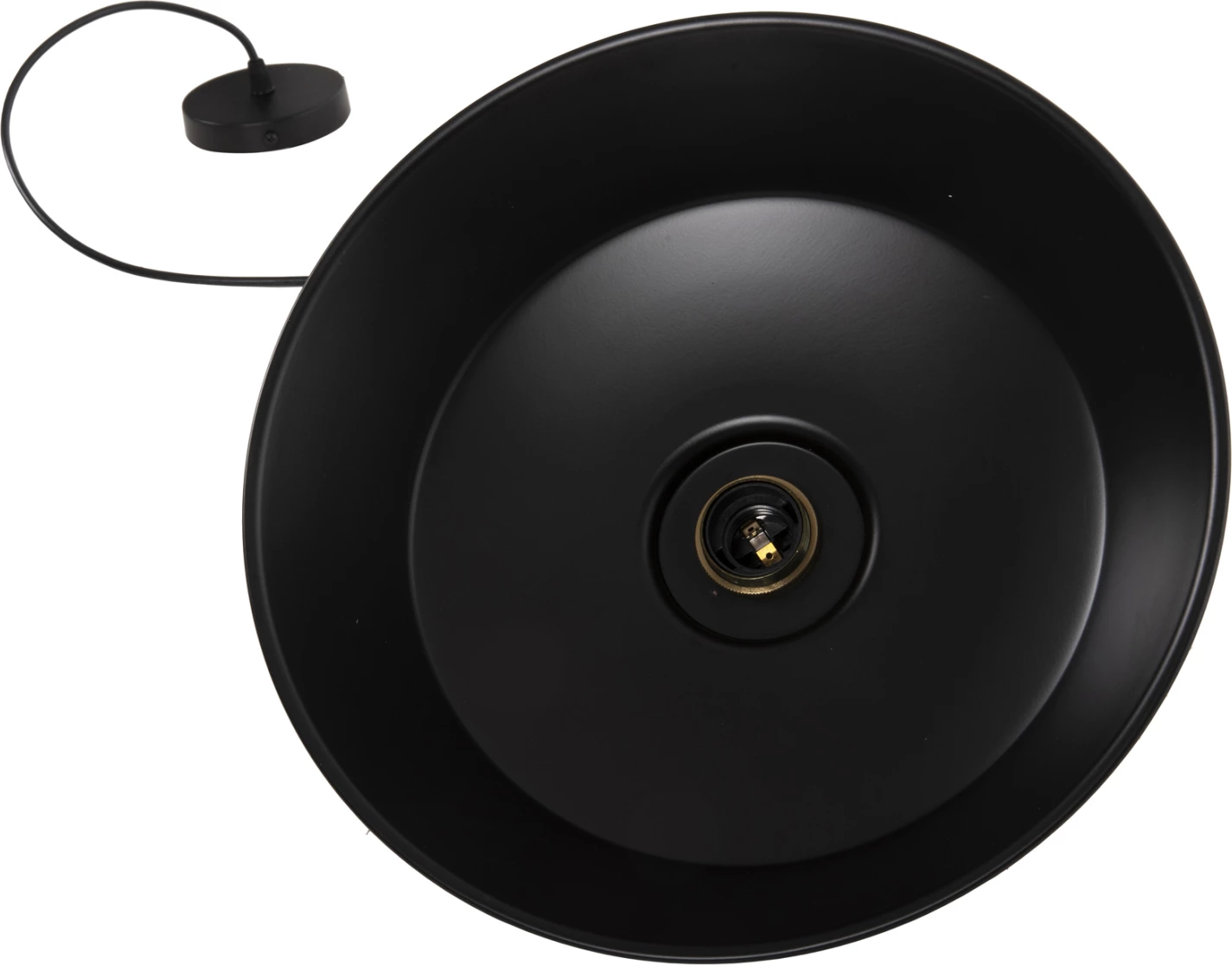 Stropna viseča svetilka FH4174.01 črna kovina z zlatim detajlom na vrhu Φ35,5x116Hcm