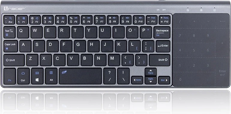 Tastatura s touchpadom Tracer EXpert, 2,4 GHz, črno/siva