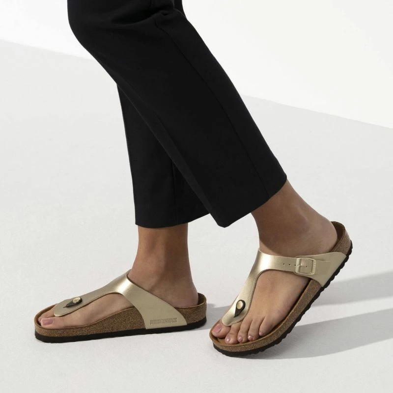 Elegantne ženske japonke Gizeh, Birkenstock, zlate
