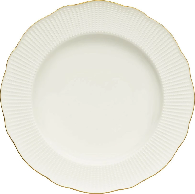 Set jedilnega posodja 26-delni, Hermia Concept BNILY26YT20, bele in z zlatimi detajli