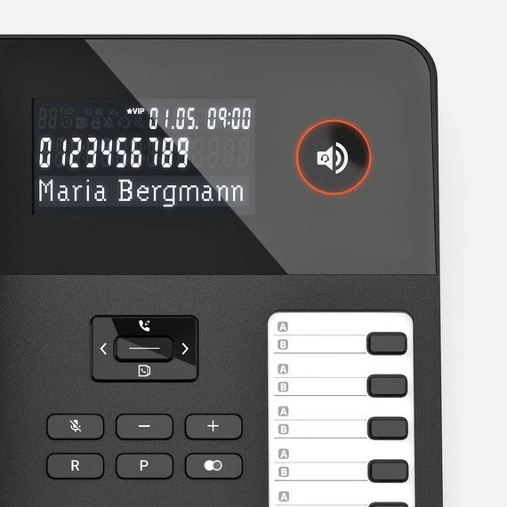 Namizni telefon s kablom, LCD zaslon, črn, Gigaset Desk600