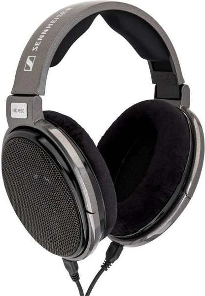 Slušalke z zlonom Sennheiser HD 650, z zložljivim kablom, titanium