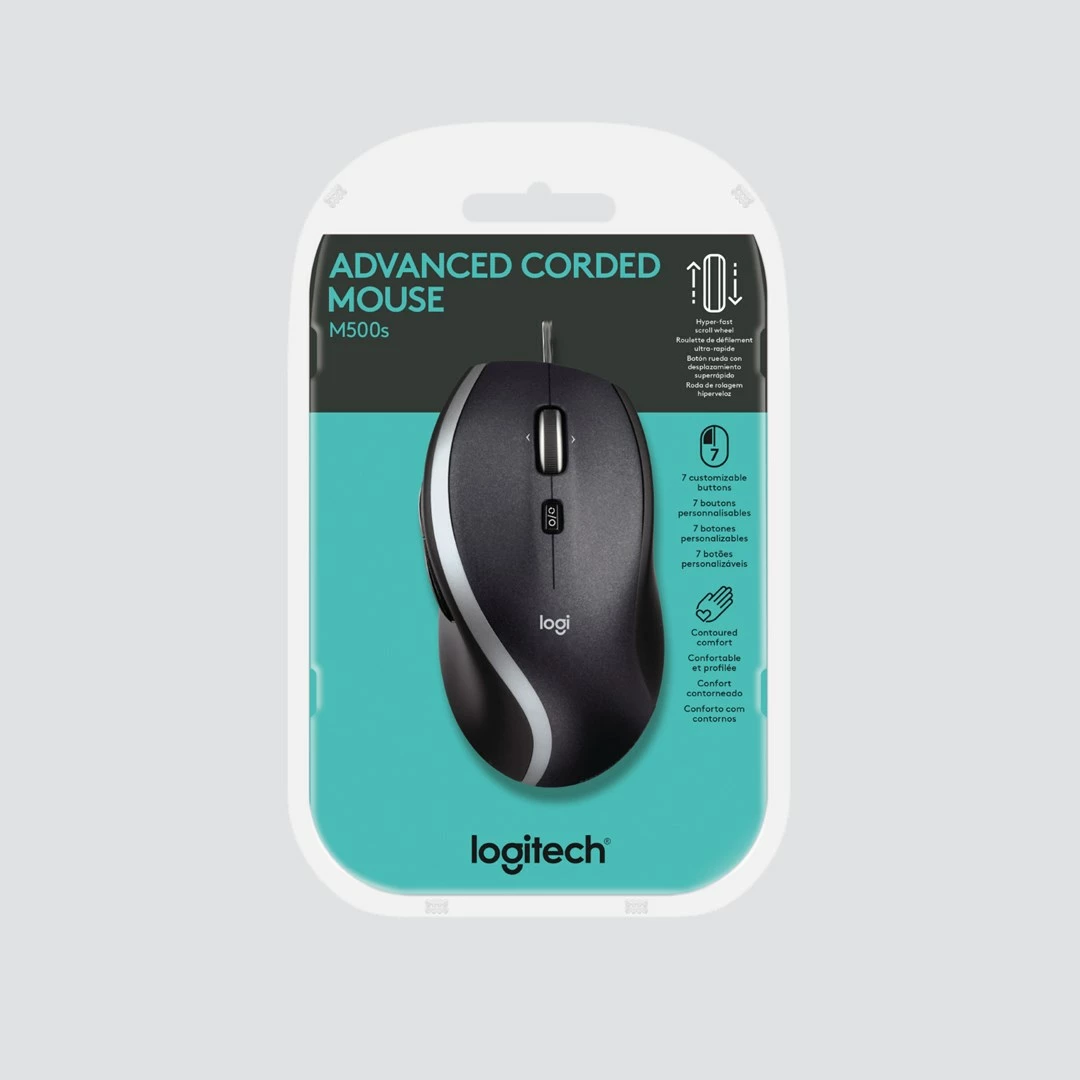 Miška Logitech M500s, črna