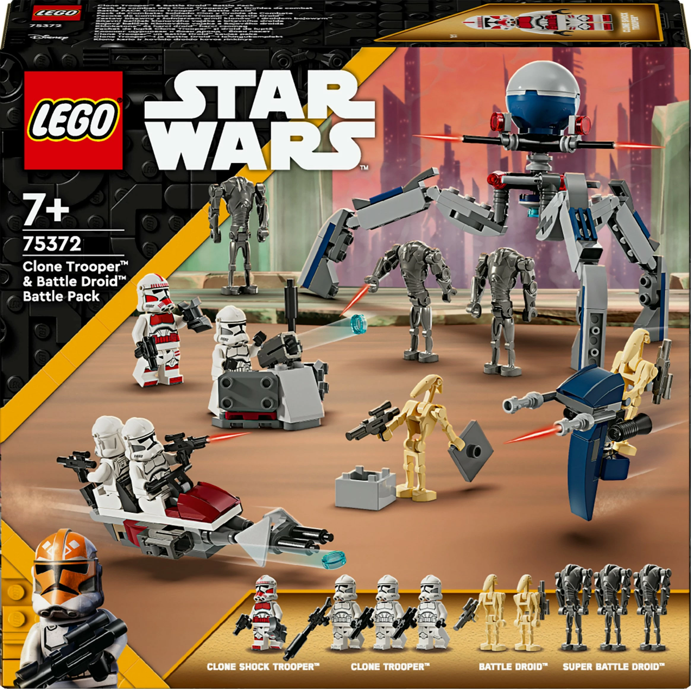 Gradbeni set Clone Trooper in Battle Droid LEGO, 215 delov, plastika, večbarven