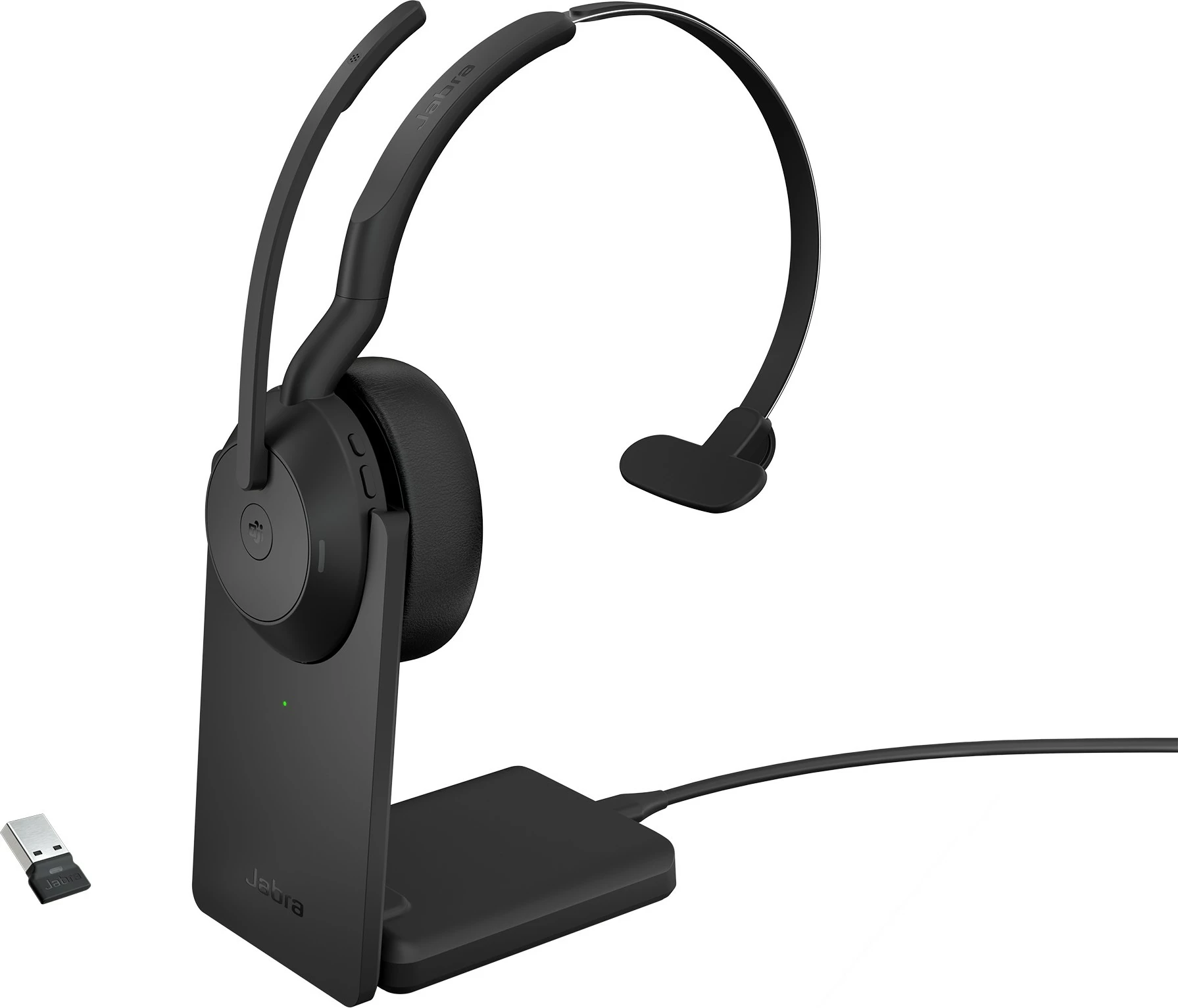 Profesionalne slušalke Jabra Evolve2 55, Link380a MS Mono, žične in brezžične, črne