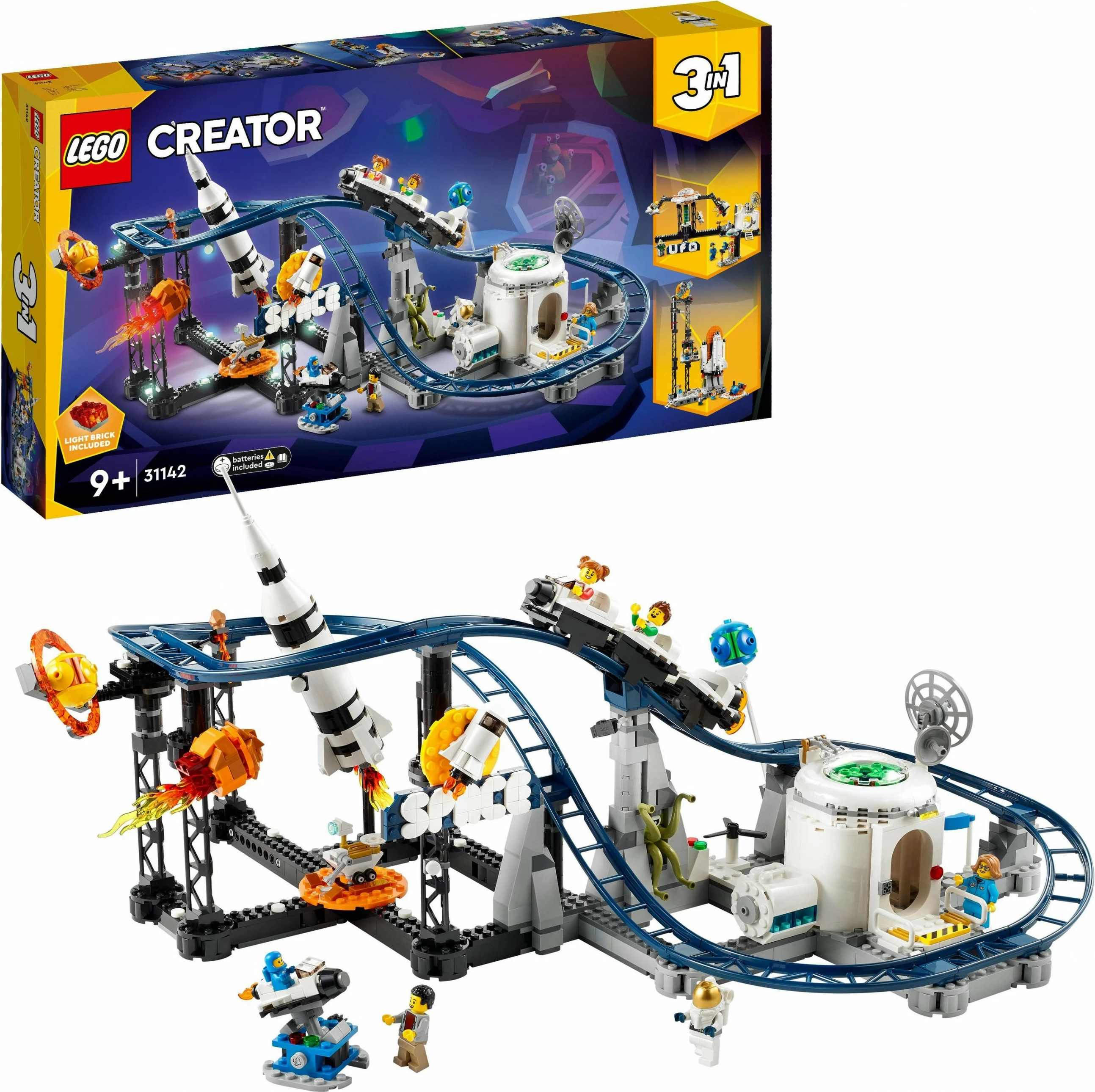 Vesoljski tobogan LEGO Creator 3in1, 9+, 874 delov, plastika