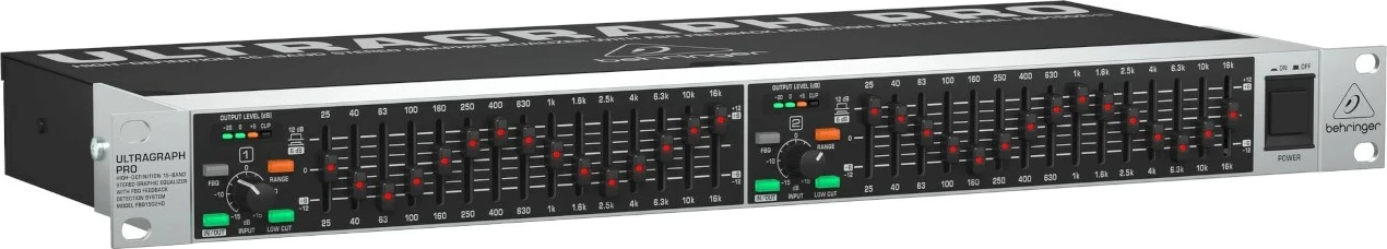 Grafični ekvilajzer 15-pasovni Behringer FBQ1502HD, črn
