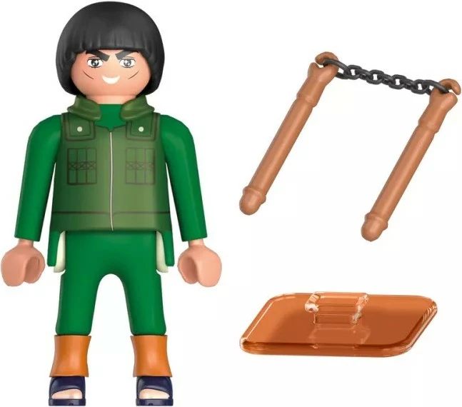 Akcijska figura Guy z Nun-chaku, Playmobil Naruto Shippuden 71111, zelena