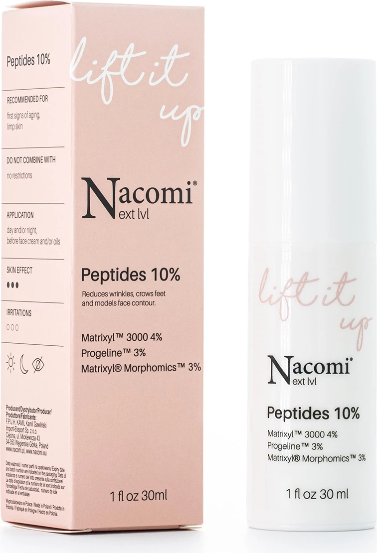 Lifting serum za obraz Nacomi Next Level Peptides 10%, 30 ml