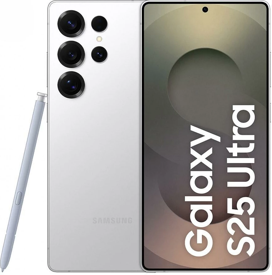 Pametni telefon Samsung Galaxy S25 Ultra, 12 GB RAM, 256 GB, belo-srebrna
