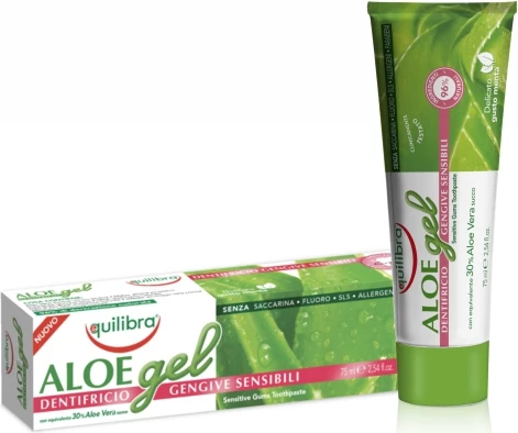 Zobna pasta za občutljive zobe in dlesni Equilibra Aloe Sensitive Gums, 75 ml
