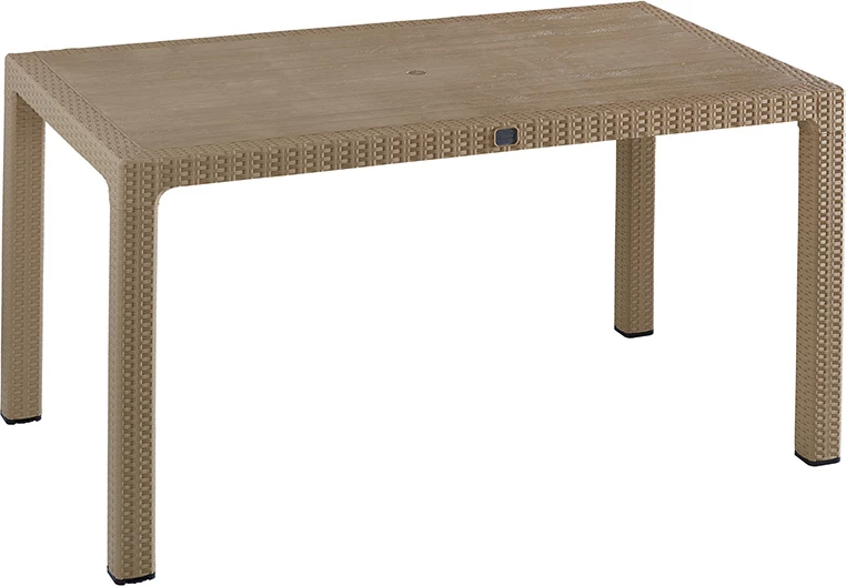 Set 5-delni miza in stoli iz PP, cappuccino 150x90x73,5 cm Explore-Confident