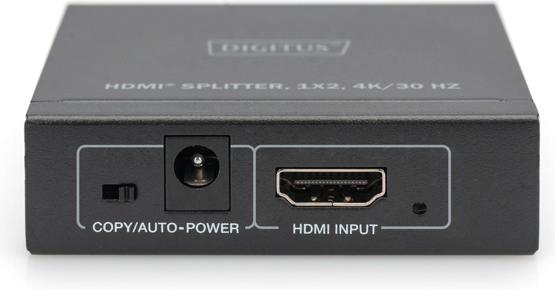 HDMI razdelilec 1x2, 4K/30Hz, 2x HDMI, metalen, črn - Digitus