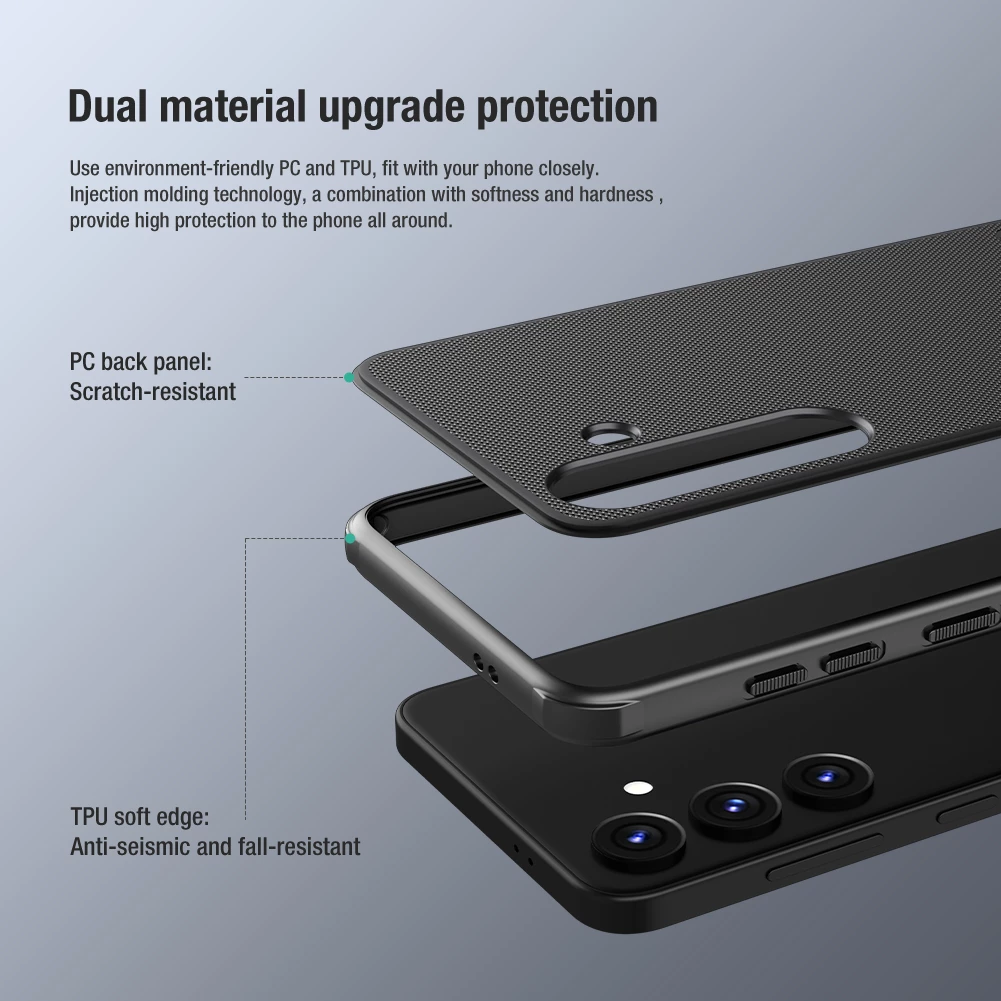 Zaščitni ovitek Super Frosted Shield Pro Nillkin za Samsung Galaxy S24, rdeč
