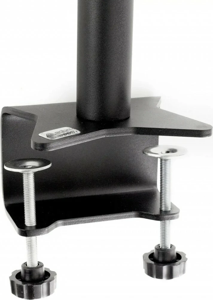 Namizni nosilec za dva monitorja Edbak SV08, kovina, črno in srebrno