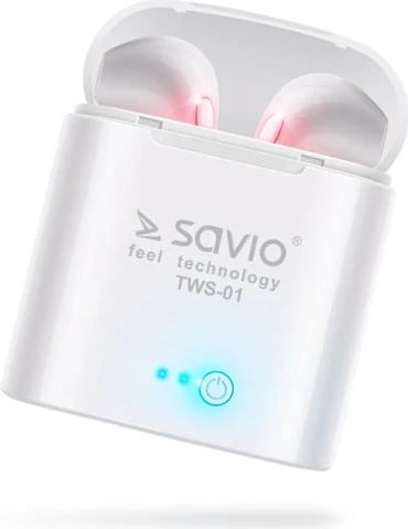 Brezžične slušalke True Wireless, Savio TWS-01, bele