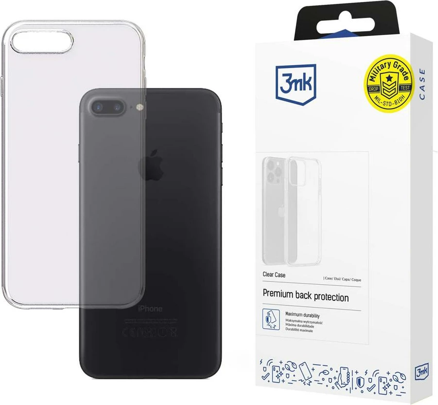 Ovitek za telefon 3mk Clear Case za iPhone 7 Plus / 8 Plus, prozoren