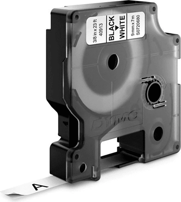 Trak za etiketiranje Dymo S0720680 (41913), 9 mm x 7 m, črno na belem