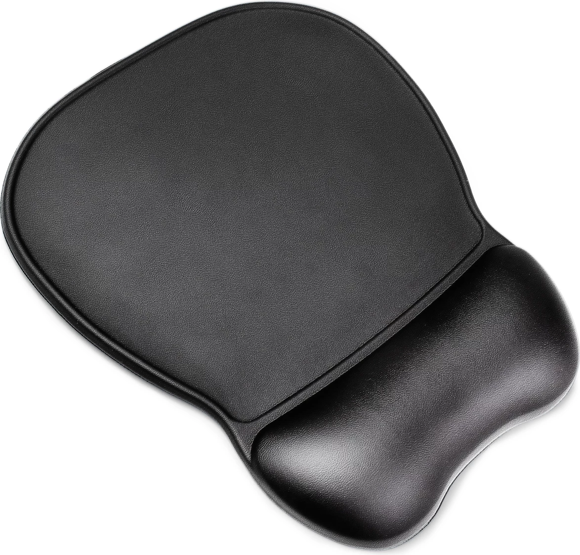 Ergonomska podloga za miško z oporo za zapestje, ekološko usnje, črna, Wozinsky