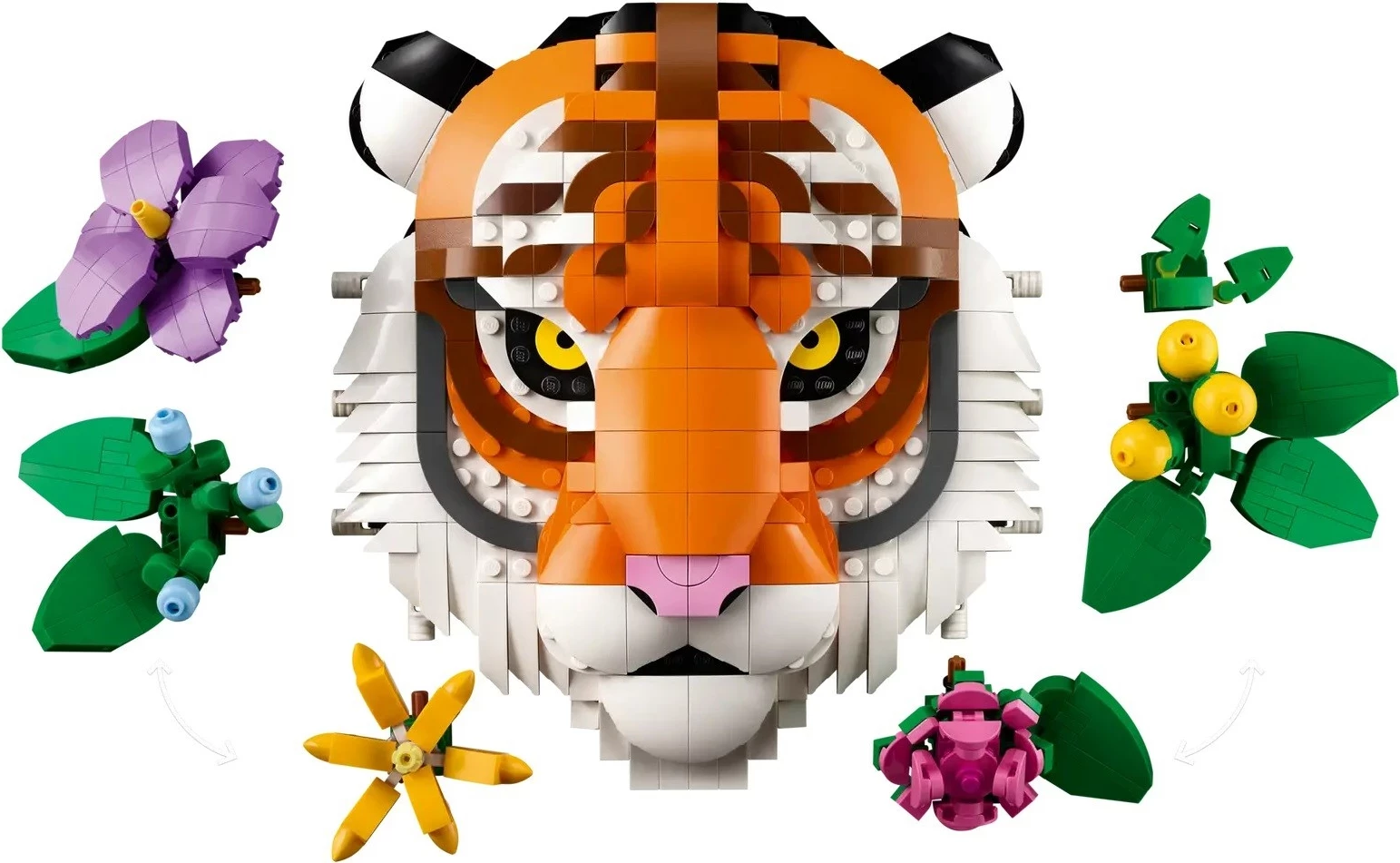 Mural/Tri-dimenzionalna umetniška sestava LEGO ART The Fauna Collection Tiger 31217 za odrasle, 744 delov