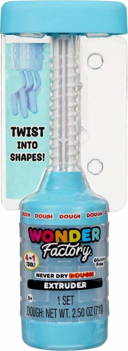 Set modelirne plasteline z ekstruderjem, MGA Wonder Factory Never Dry Dough, modra