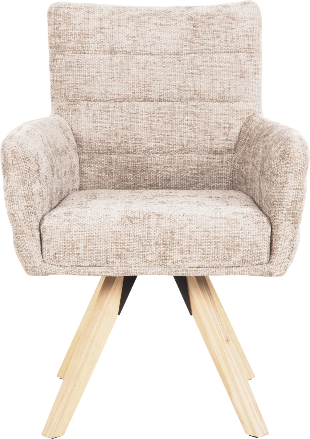 Jedilniški naslanjač GAZER FH9845.04 v bež tkanini-gumijasti nogi 66x63x91Hcm, set 2 kosov