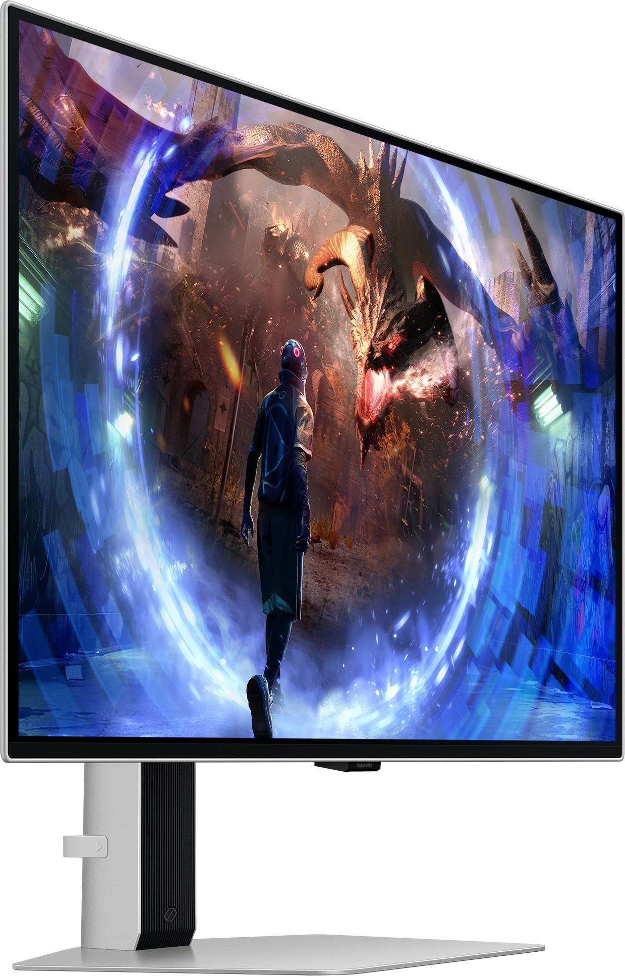27" OLED Quad HD monitor, Samsung G60SD, srebrn