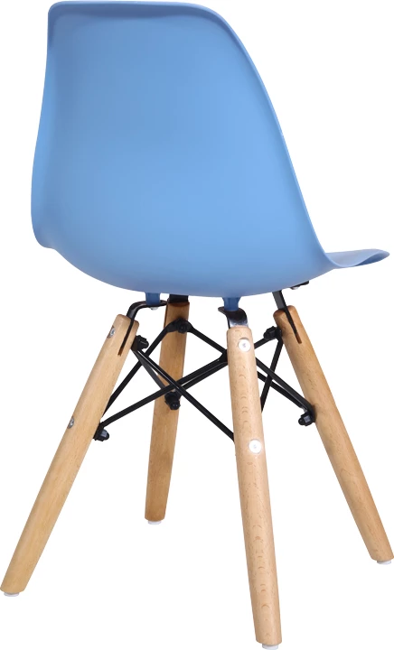 Otroški stol Julita, PP modra, naravna bukev, 35x31x57,5 cm (set 4 kosov)
