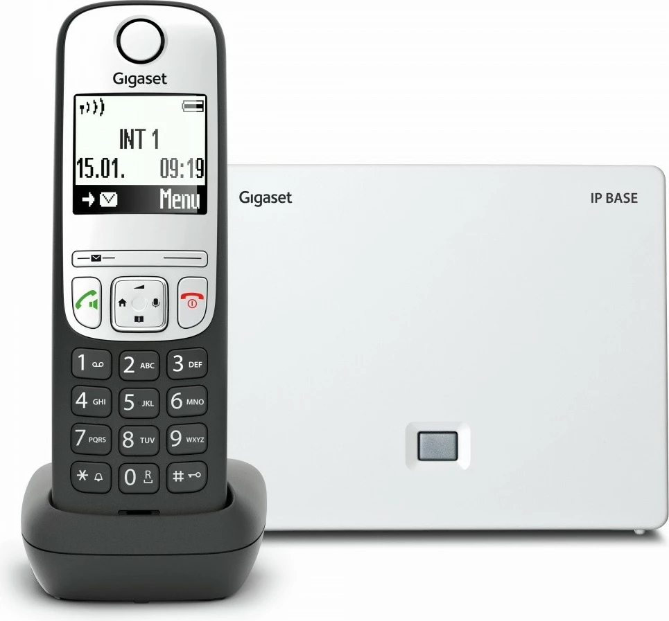 Brezžični VoIP telefon Gigaset A690A IP Base, črn/bel, z osnovno postajo