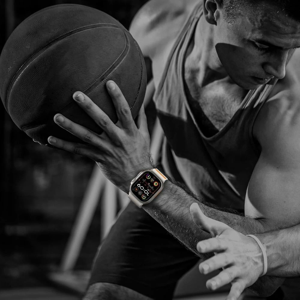 Najlonski pašček za Apple Watch Tech-Protect Nylon Clasp, 44/45/46/49 mm, siv