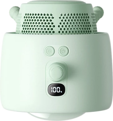 Prenosni ventilator z upogljivo nogo 5000mAh, filter zraka, USB-C, zelen — Jisulife Life2S