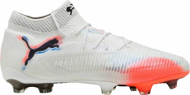Nogometni čevlji za moške, beli-oranžni Puma Future 8 Ultimate FG M 108581 01