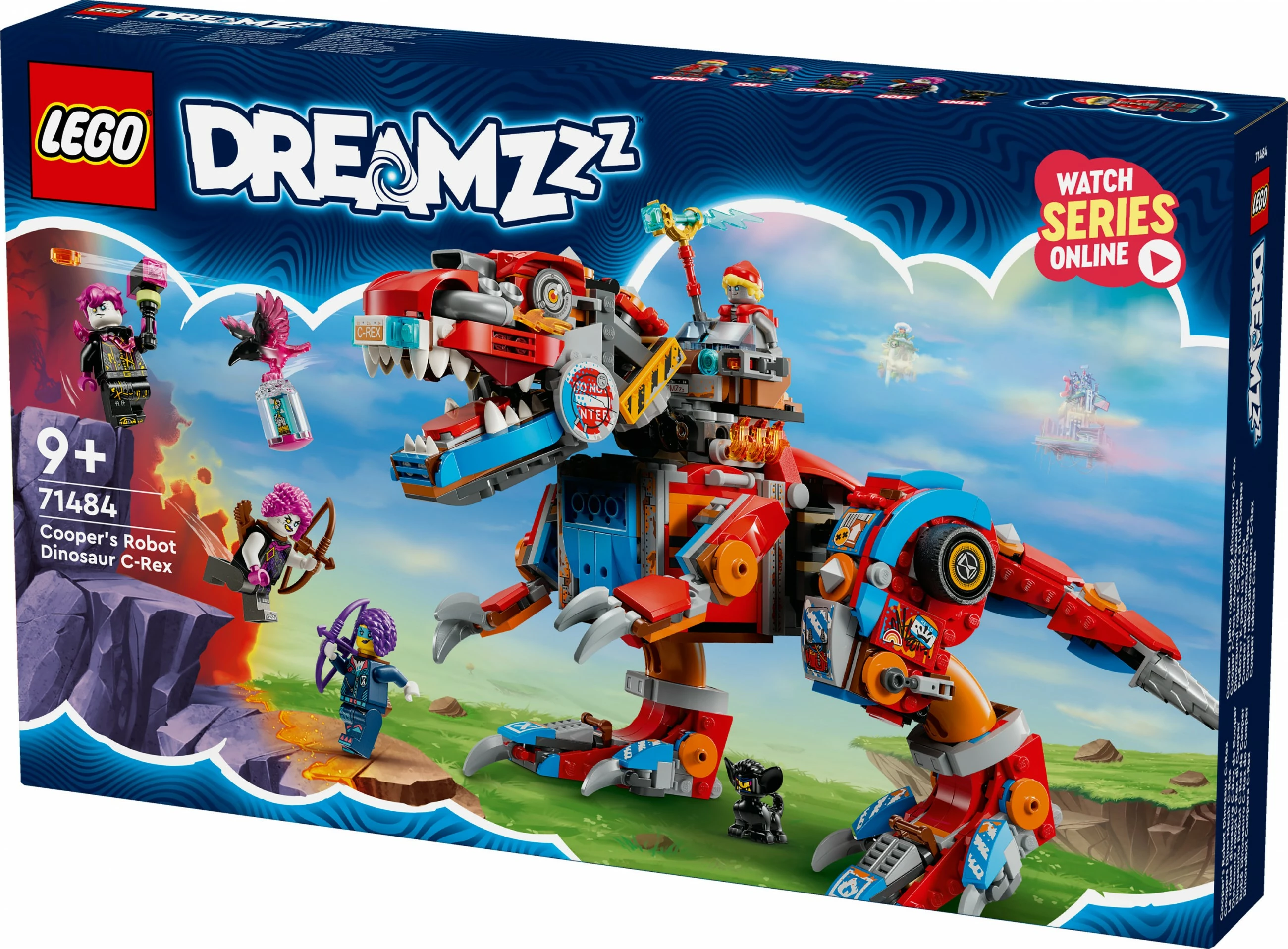 Gradbeni set Cooper's Dino-Mech C-Rex, LEGO DREAMZzz 71484, večbarven