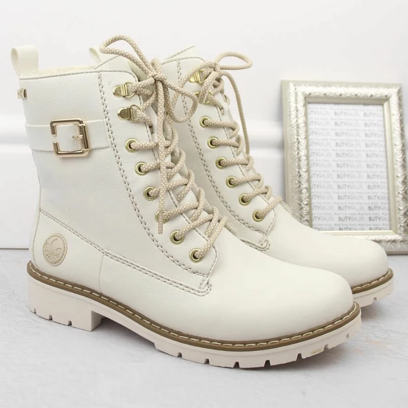 Udobne ženske čevlje, Rieker, bele