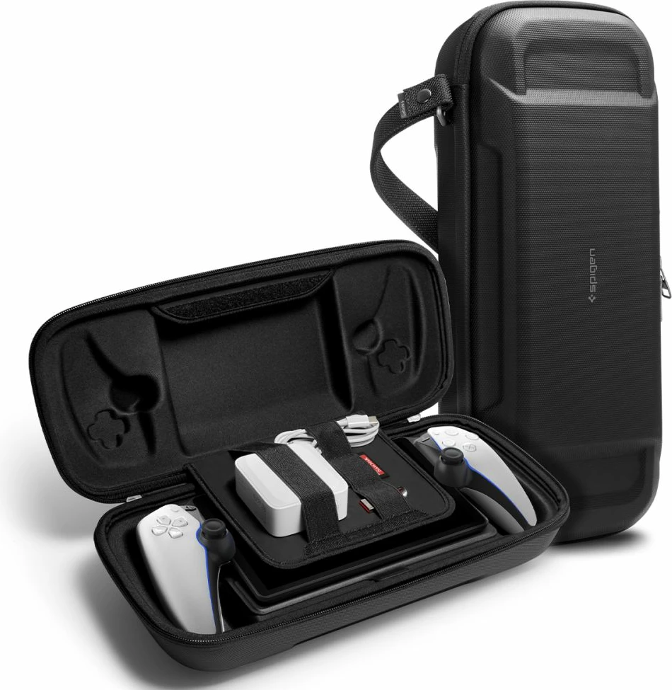 Ovitek za Sony PlayStation Portal Spigen Rugged Armor Pro, črn