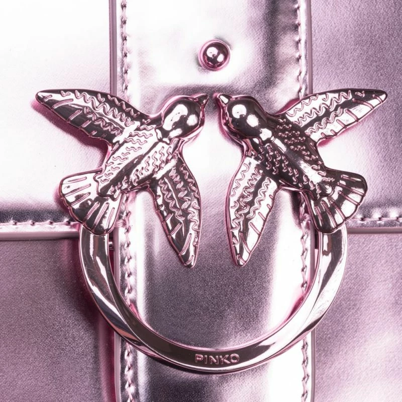 Majhna elegantna torbica Pinko, rožnata