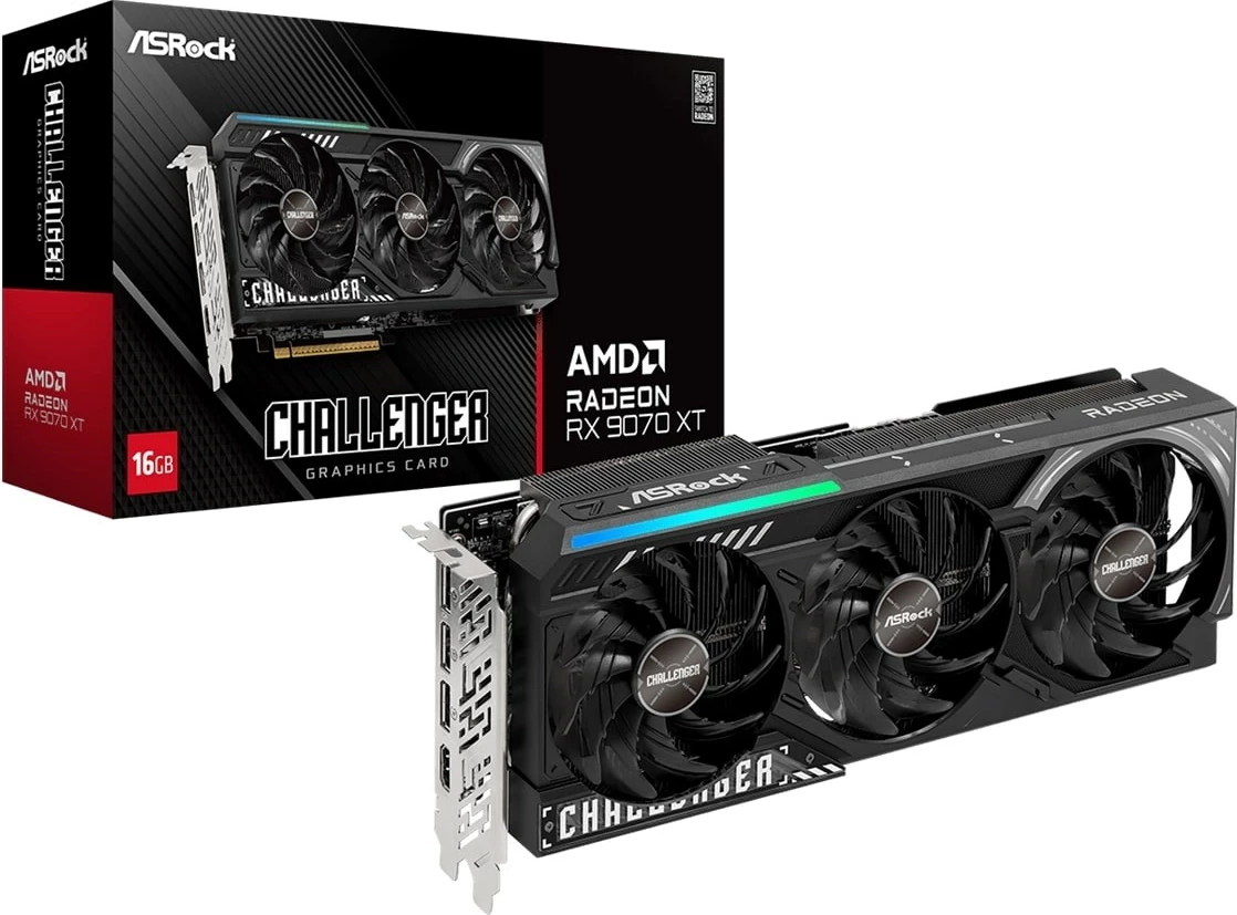 Grafična kartica Asrock Challenger RX9070XT, 16 GB, GDDR6, modra