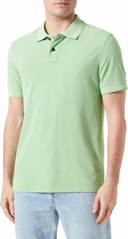 Polo majica Boss za moške, zelena