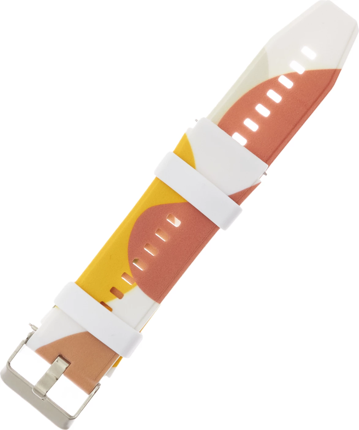 Silikonski kamuflažni trak Hurtel za Huawei Watch GT2 Pro, 22 mm, bel/oranžen/rumen