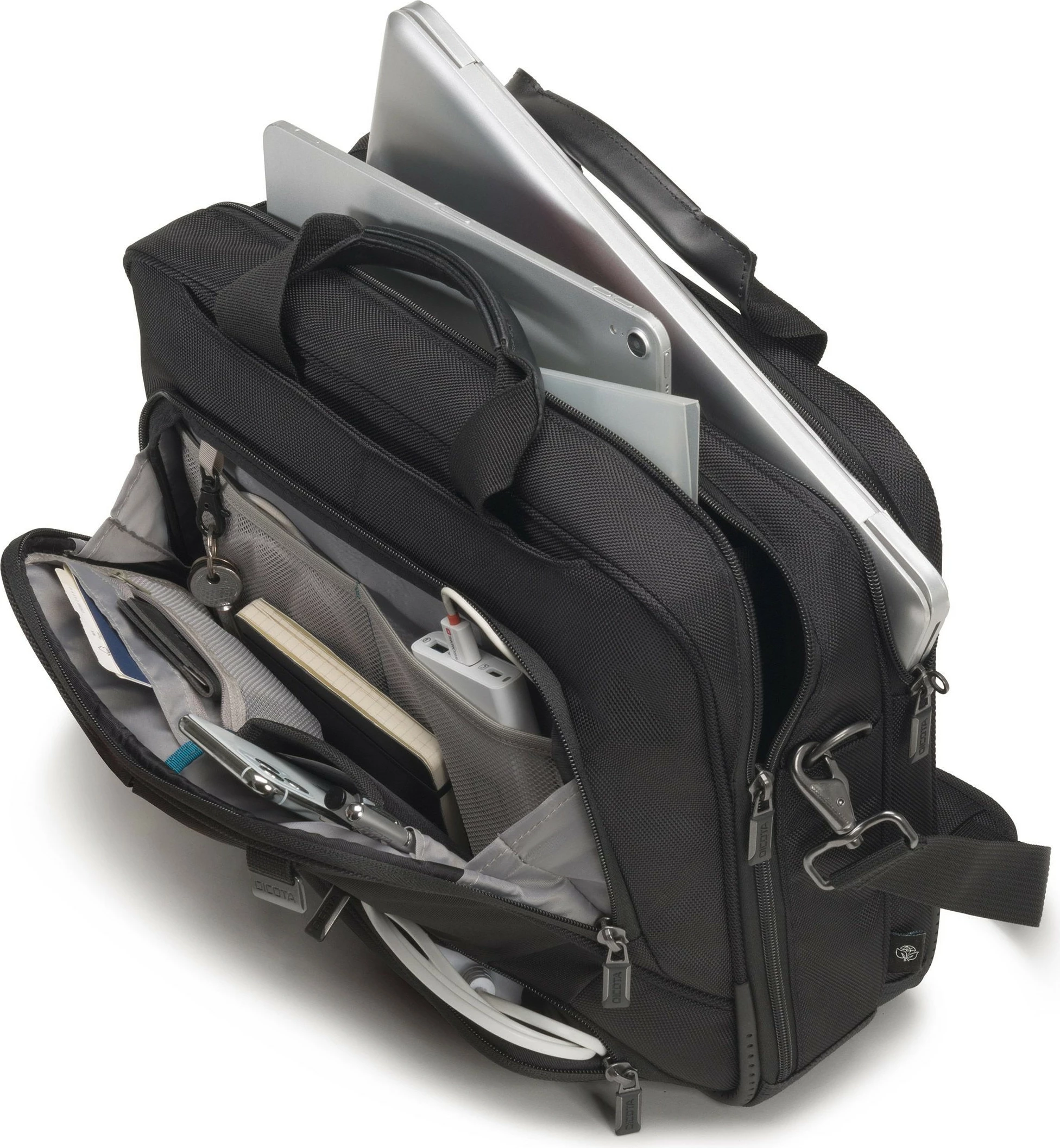 Torba toploader Eco Top Traveller PRO DICOTA, 35,8 cm (14,1"), črna