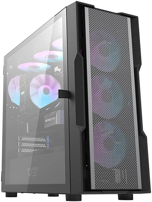 Računalniško ohišje Darkflash DK431 Mesh, Mid Tower, 4 ventilatorji ARGB, E-ATX/ATX/M-ATX, črno