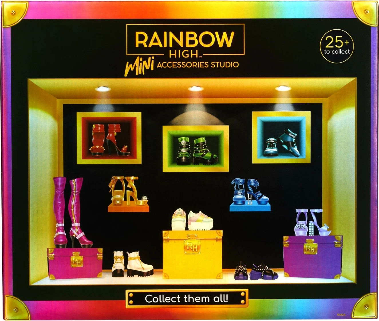 Set čevljev za punčke, Rainbow High MGA, 27 kosov, večbarvno