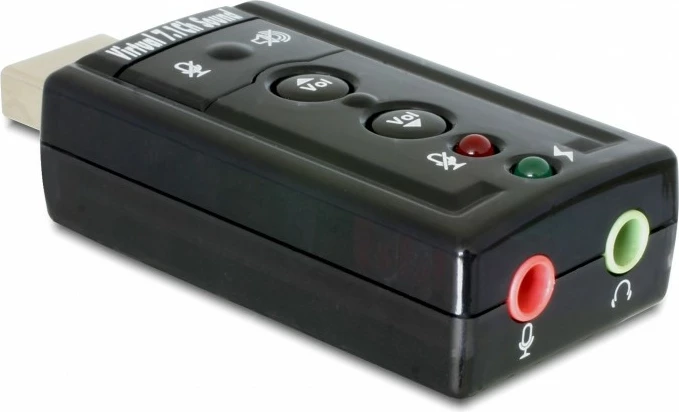 Adapter zvočni USB DeLOCK 63926, 7.1 kanalov, 24 bit, črn