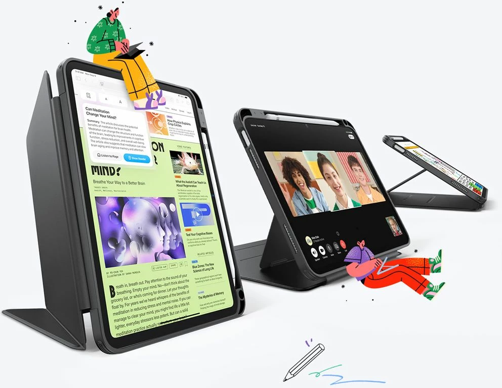 Ovitek ESR Flip Hybrid za iPad 10,9" (10. gen.)/11" (11. gen.), črn