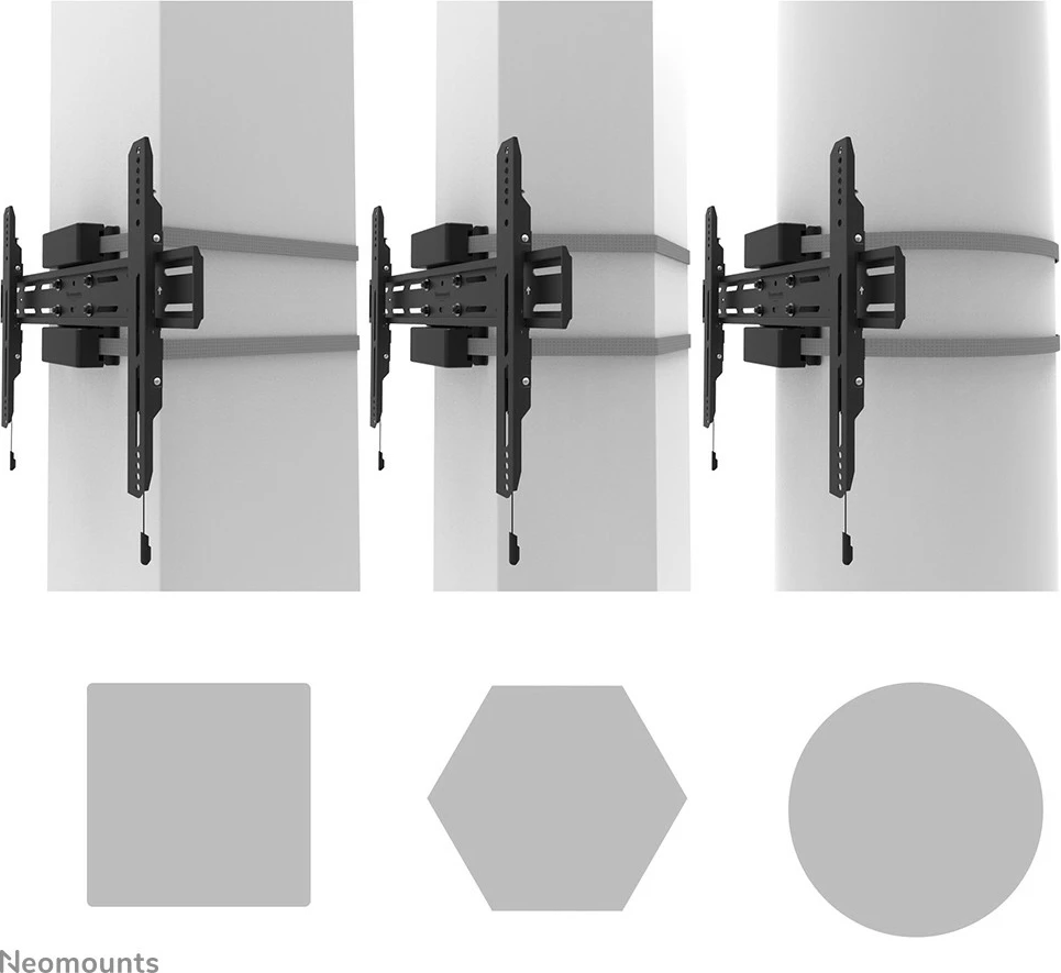 Nosilec za TV na stebriček 40–75 in, Neomounts WL30S-910BL16, fiks, črn