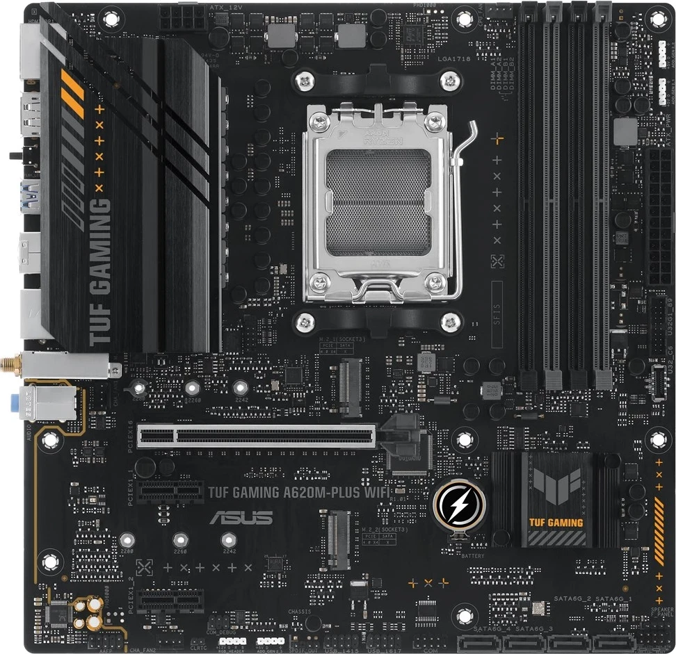 Plošča matična ASUS TUF GAMING A620M-PLUS WIFI, AMD A620, Socket AM5, micro ATX