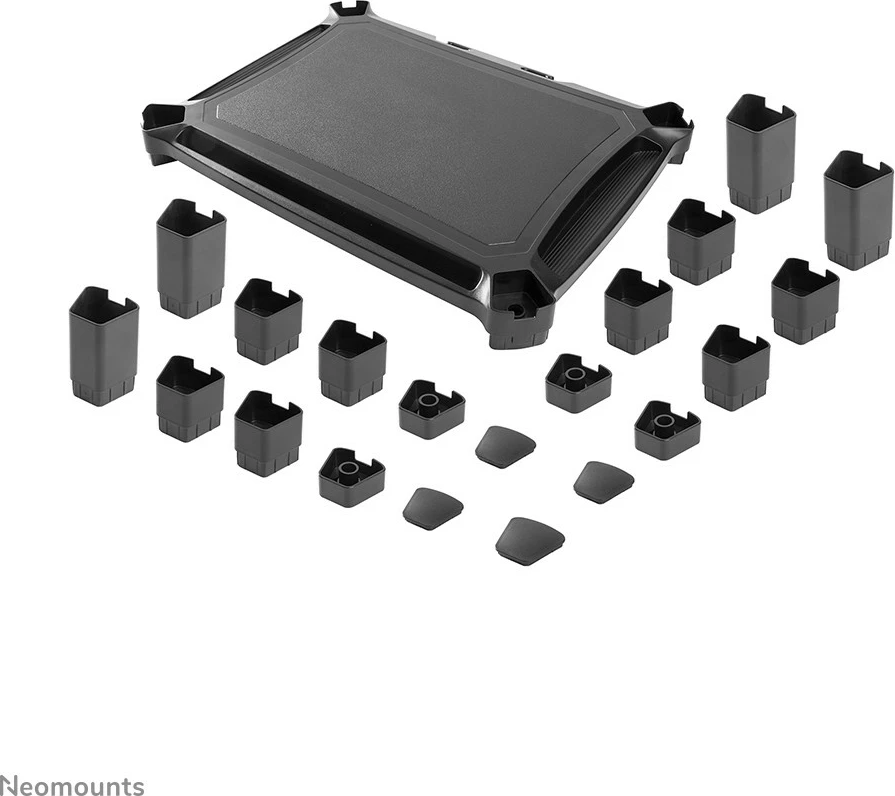 Riser za monitor in prenosnik Neomounts, prostostoječi, 10 kg, 25,4 cm (10"), 81,3 cm (32"), nastavljiva višina, črn